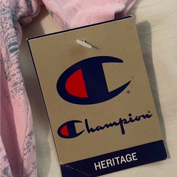 Brand New Pink & Grey Heavyweight Champion T-shirt - Picture 5 of 6